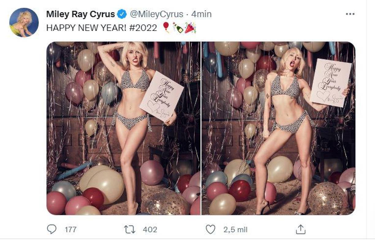 La cantante Miley Cyrus. 