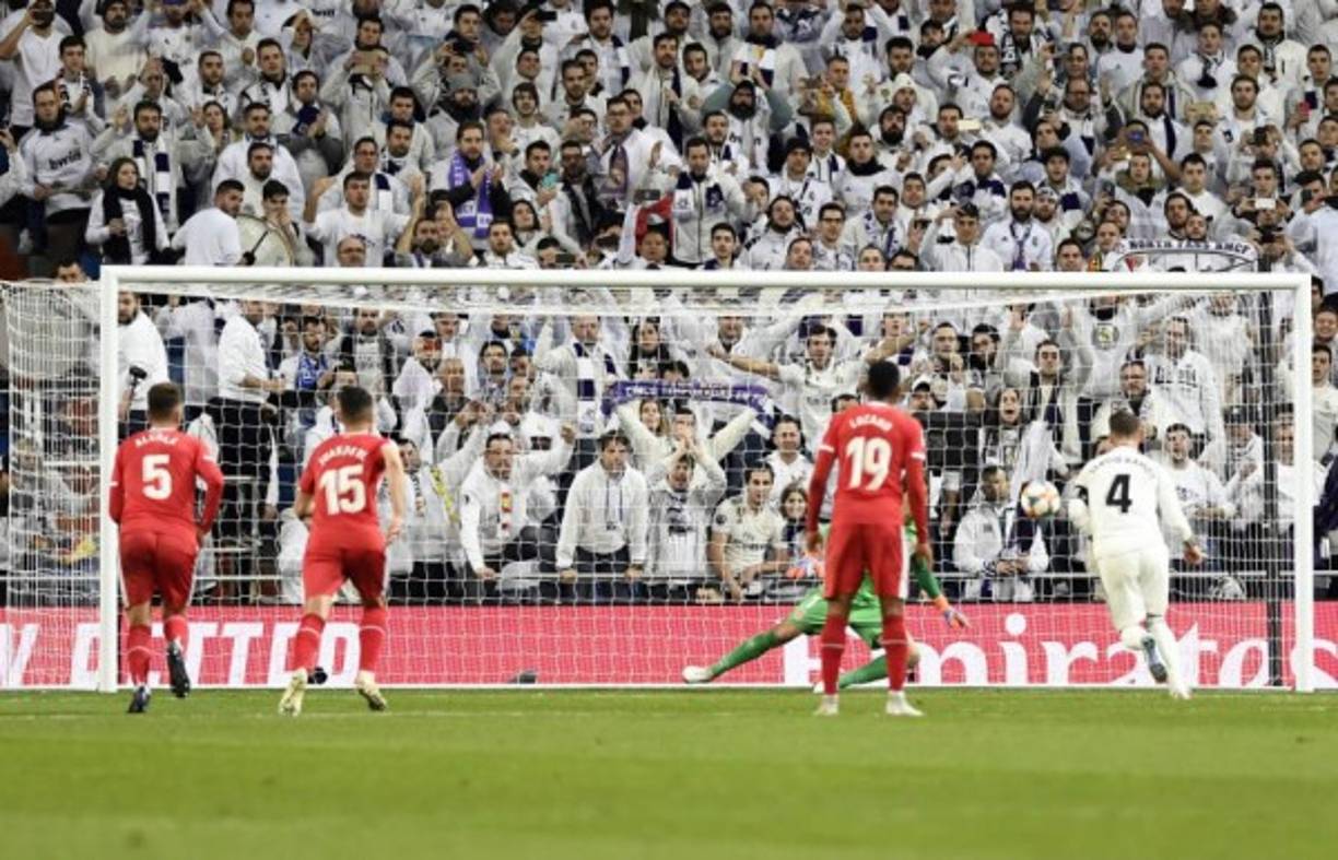 Sergio Ramos anotó el penal a lo Panenka para el 2-1 del Real Madrid ante Girona.