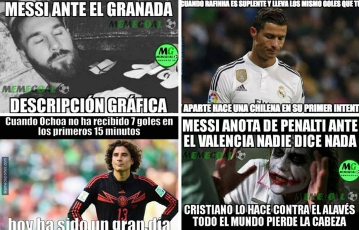 Real Madrid y Barcelona ganaron sus respectivos partidos ante Alavés y Granada, respectivamente, por la Liga española, pero sufren burlas en las redes. Mira los divertidos memes.