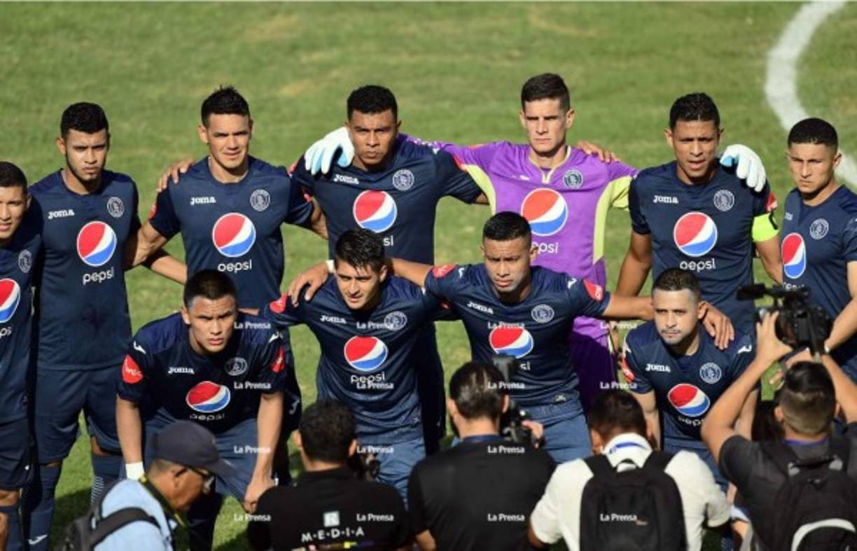 El 11 titular del Motagua que enfrentó al Platense en el estadio Excélsior.