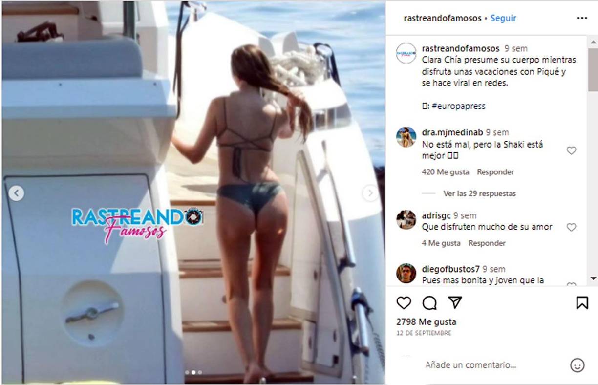 Gerard Piqué y Clara Chía Martí ya fueron captados semanas atrás disfrutando de unas vacaciones en el mar.