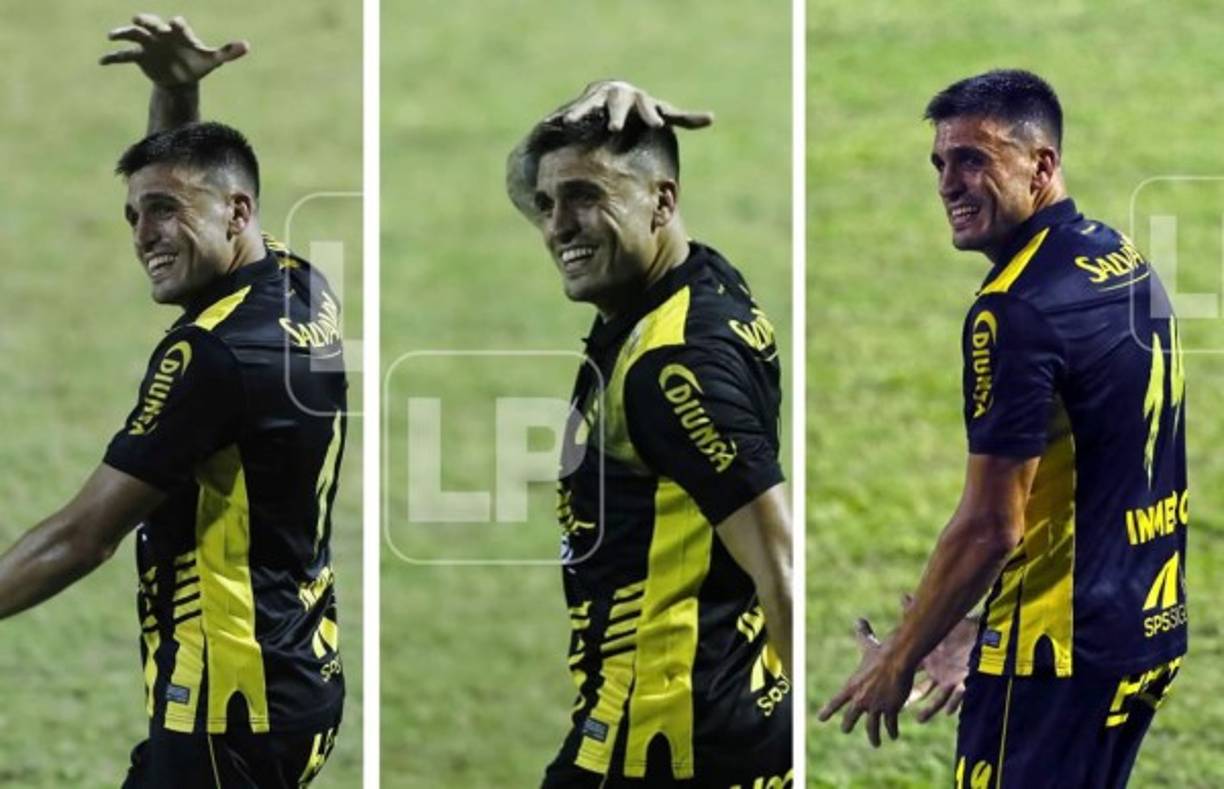 Los gestos de Ramiro Rocca en su celebración del gol. ¿Para quién iban dirigidos?