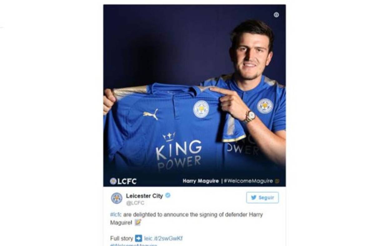El Hull City y el Leicester han llegado a un acuerdo por 20 millones de euros para que Maguire llegue a los 'foxes'.