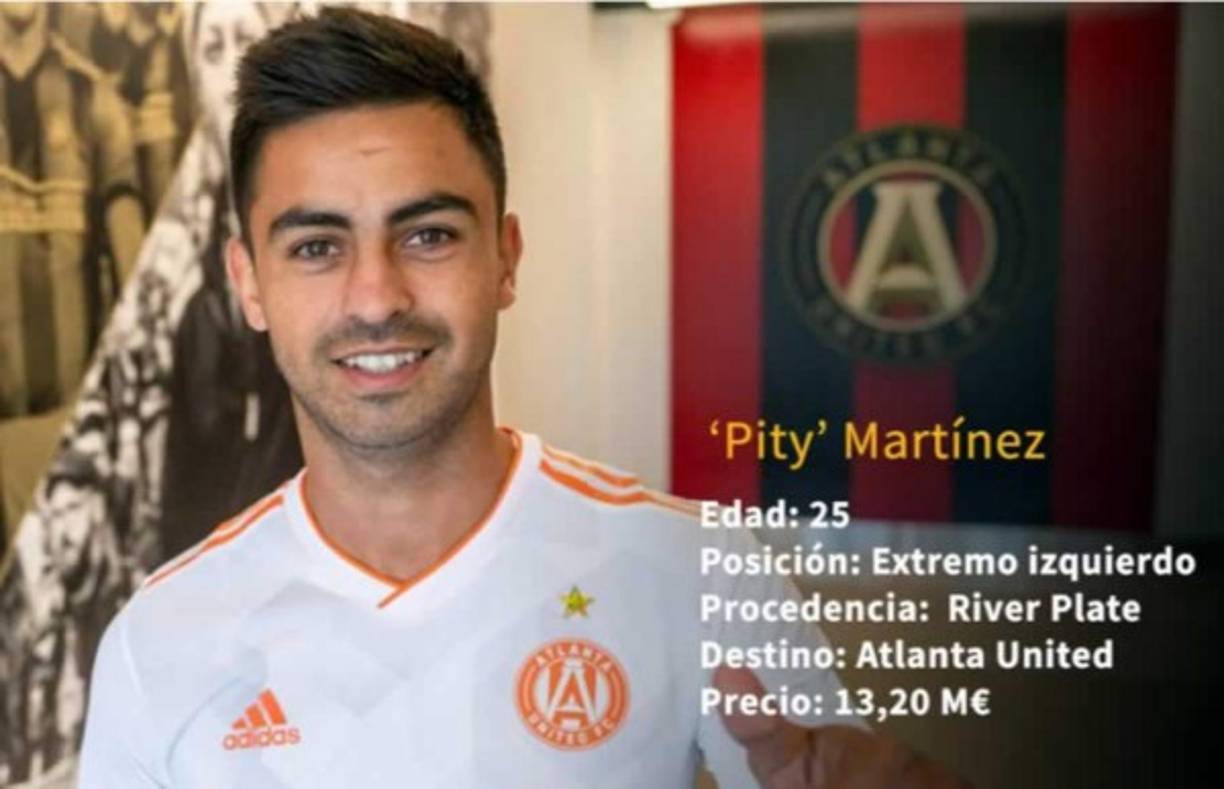 16 - El argentino Gonzalo 'Pity' Martínez, de River Plate al Atlanta United por 13,20 millones de euros.