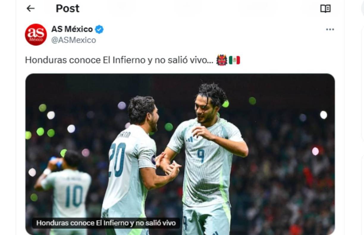 ”Honduras conoce el infierno y no salió vivo”, se mofaron en Diario AS. 