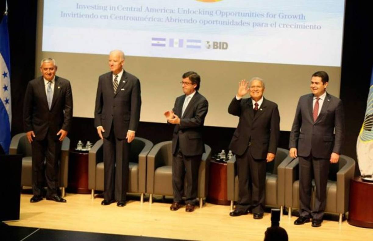 Otto Pérez Molina, Joe Biden, Luis Moreno, Salvador Sánchez Cerén y Juan Orlando Hernández.