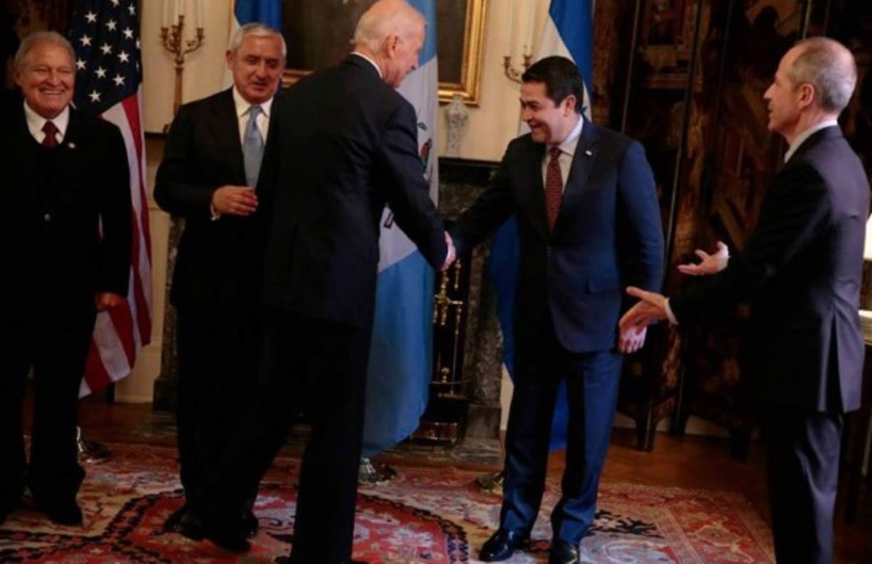 Los presidentes del Triángulo Norte fueron recibidos por el vicepresidente de Estados Unidos, Joe Biden.