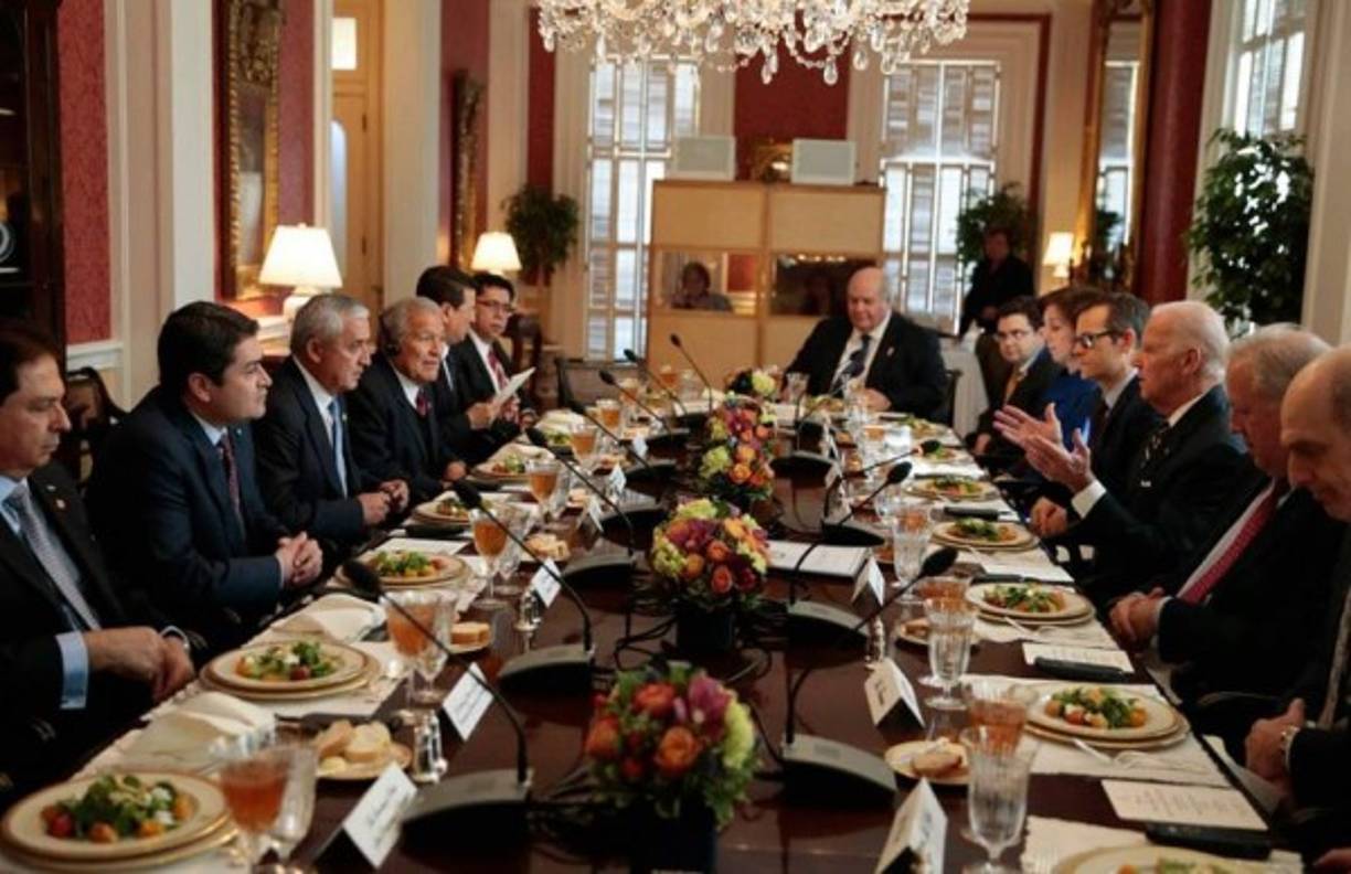 Los presidentes del Triángulo Norte tuvieron un almuerzo con Biden.