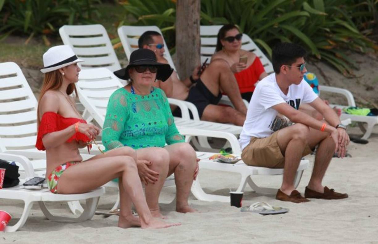 Disfrutando en familia.