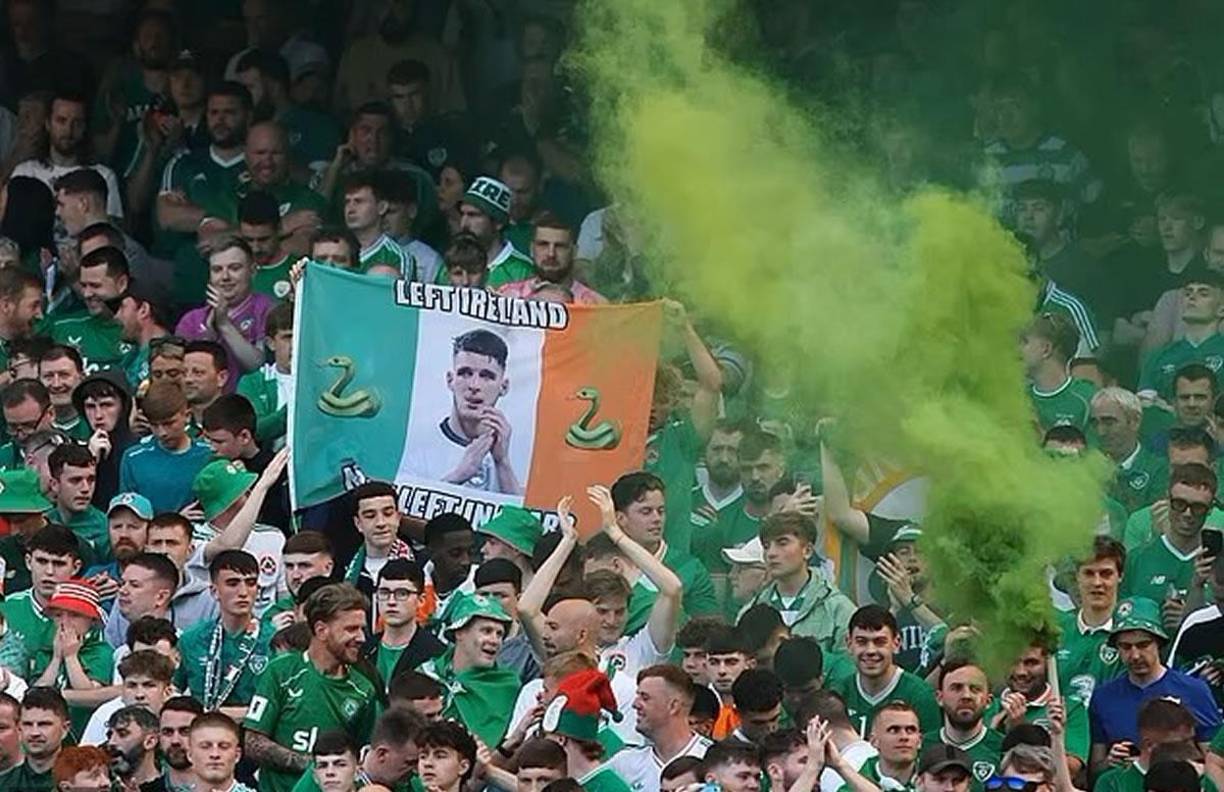 Los fanáticos irlandeses han expresado abiertamente su frustración por la deserción de Declan Rice a Inglaterra.