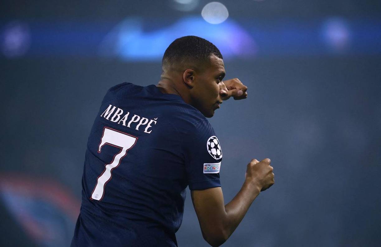 Así fue la celebración de Mbappé tras su primer golazo del partido ante la Juventus.