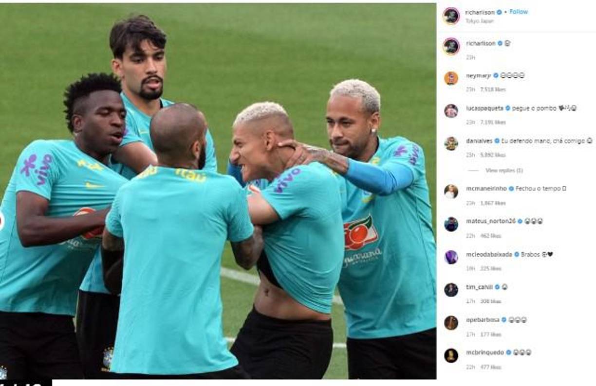 El propio Richarlison subió la foto a su cuenta de Instagram.