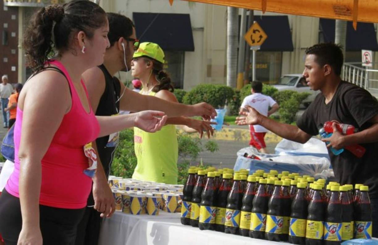 Hubo momentos para hidratarse.