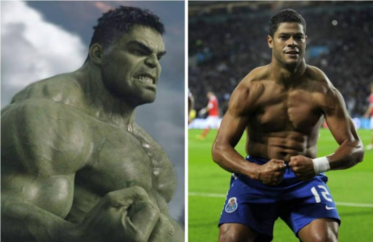 Hulk - El futbolista brasileño Givanildo Vieira Luis Fernando de Souza, quien curiosamente es conocido deportivamente como Hulk, por su parecido con el superhéroe.