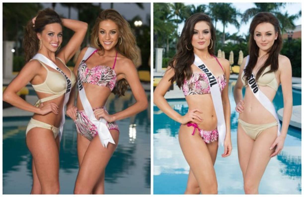 CANADÁ y ECUADOR. Chanel Beckenlehner y Alejandra Argudo. BRASIL y KOSOVO. Melisa Gurgel y Artnesa Krasniqi.