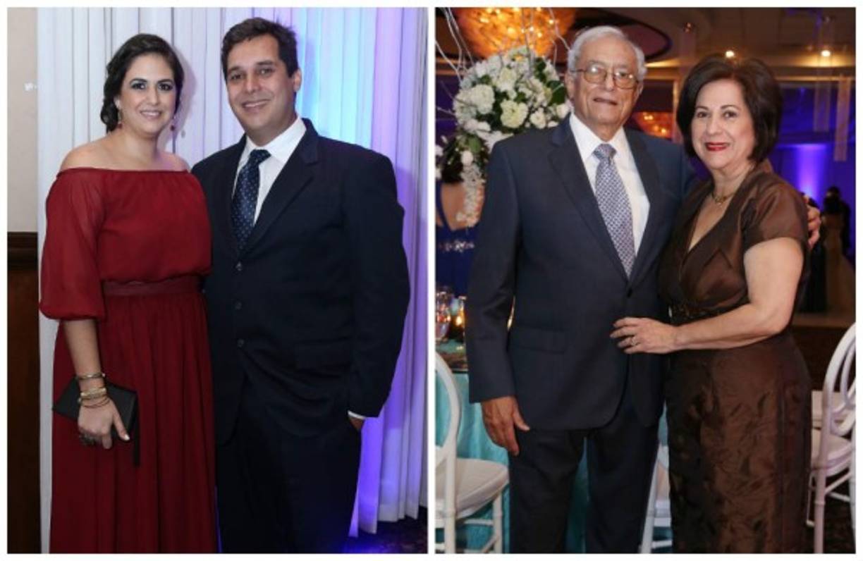 Joyce y Roberto Andonie con Omar y Yolanda Abufele .