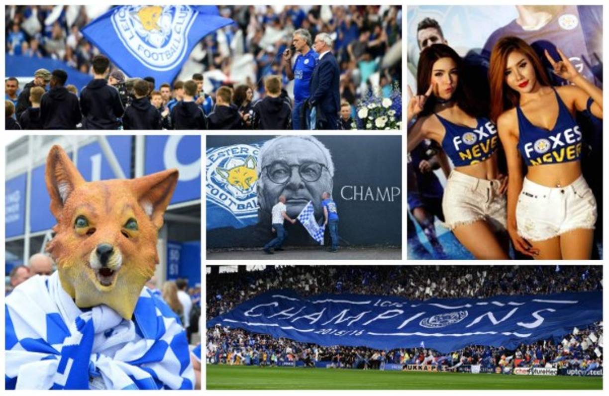 La ciudad de Leicester y el estadio King Power es una verdadera fiesta con el nuevo campeón de la Premier League de Inglaterra.