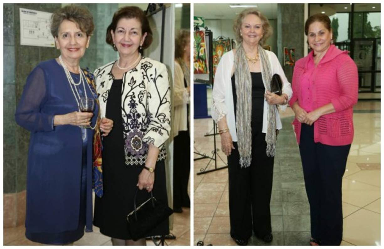 Thelma Gamero y Sandra Simán con Elena Hepburn y Dora Suazo.