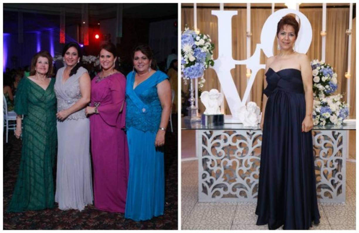 Mary Faraj, Julieta andonie, jazmín boadla y lisset Aude con Lorette Kawas de Gonzales .