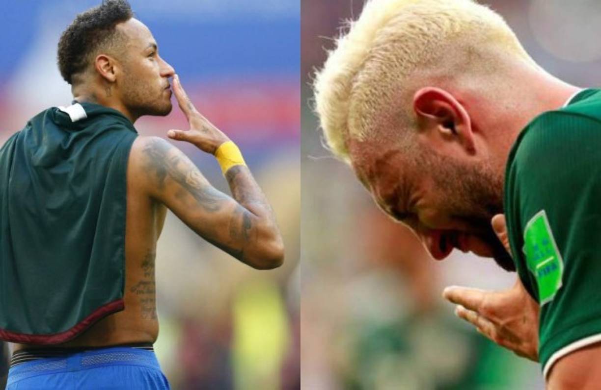 Neymar lideró la clasificación de Brasil a cuartos de final luego de que vencieron 2-0 a México. Tras el pitazo final, el crack carioca festejó por todo lo alto el pase y los mexicanos salieron destrozados. FOTOS AFP