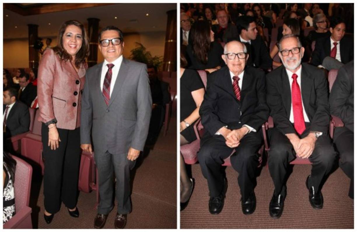 Aracely O'Hara y Carlos Espinoza con Jorge Bueso Arias y Marco Rietti.