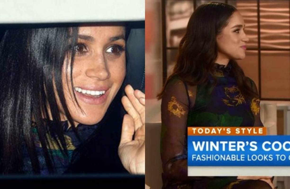 Para la ocasión la duquesa de Sussex usó un vestido 'reciclado', como resaltaron varios medios rosas - Dios nos libre de reutilizar una prenda de miles de dólares.<br/>