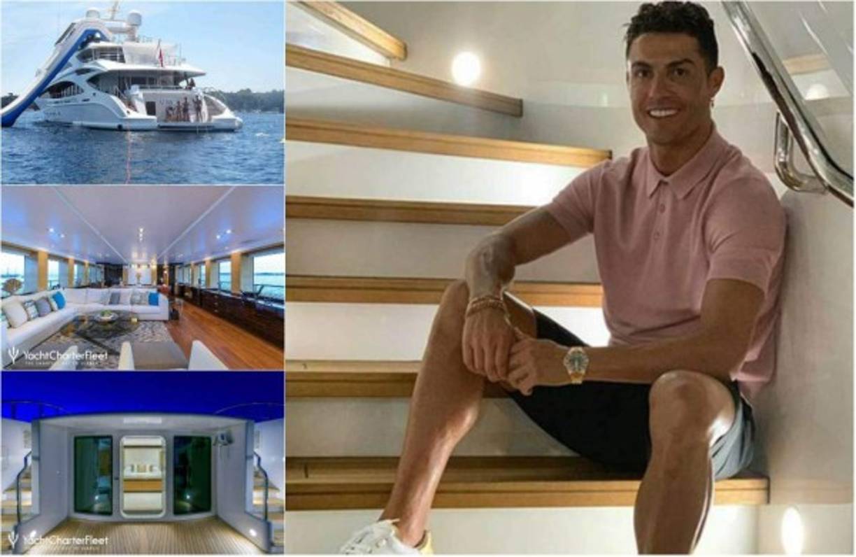 El yate que alquiló el famoso jugador Cristiano Ronaldo tiene un costo de 196 mil euros a la semana. Un lujo total.