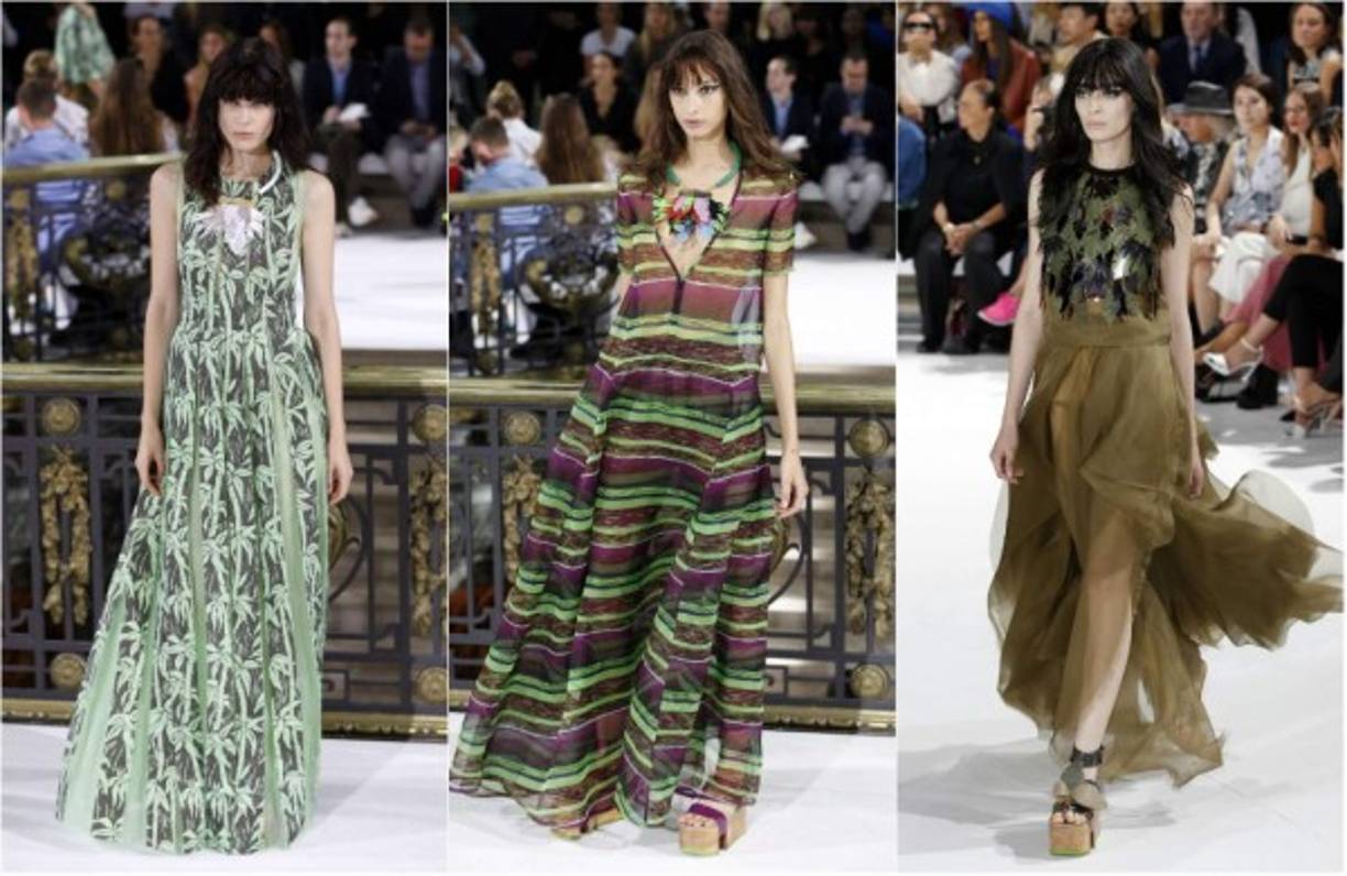 Verde en casi toda la línea, con distintos matices y combinada con marrón, kaki y tonos neutros.