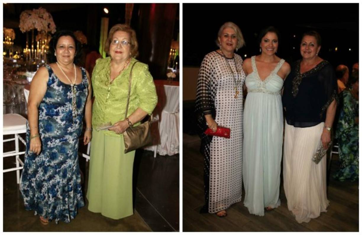 Antonina Castillo y Liliana Bustillo. Soad, Mónica y Marina Facussé.