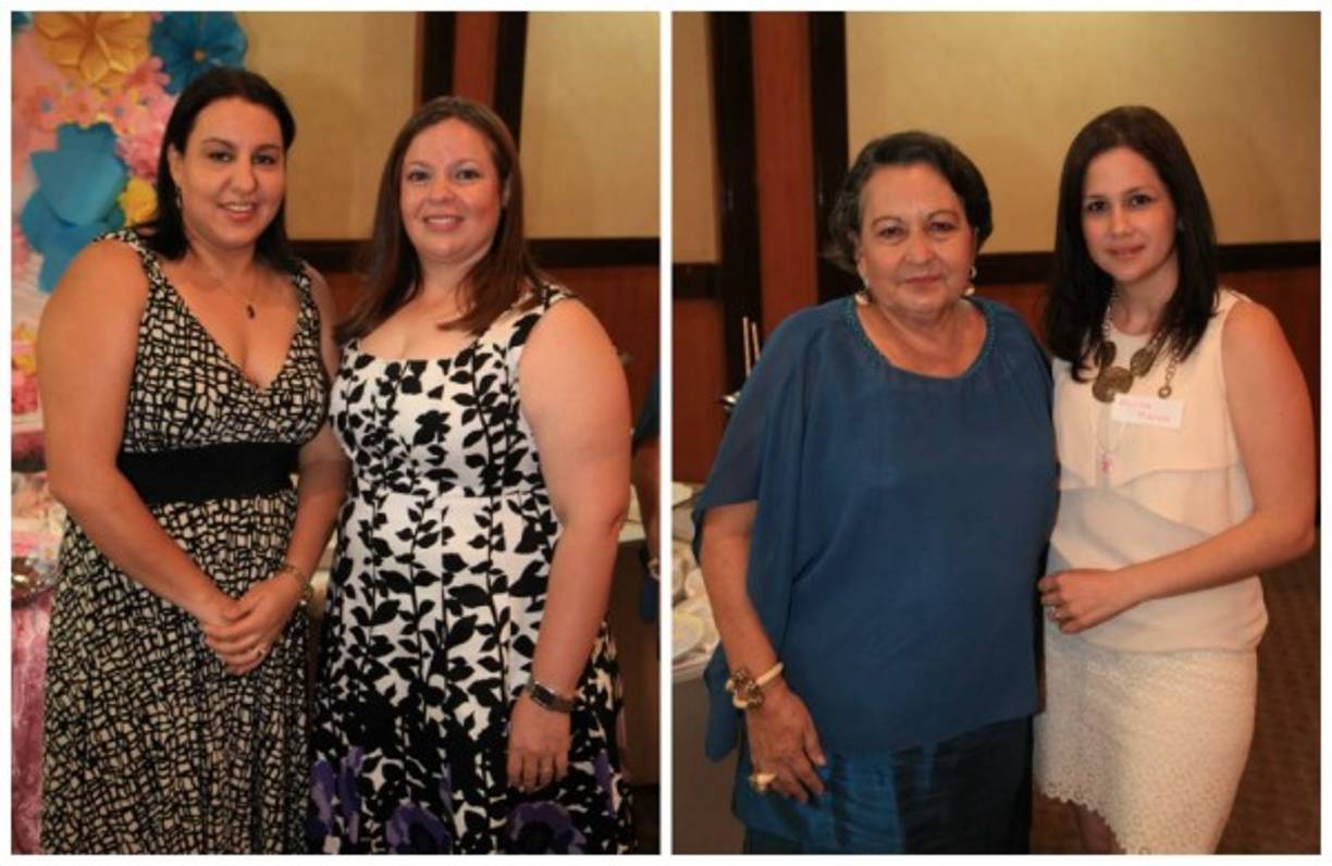 Victoria y Carola Gauggel con Martha y Marcia Rodezno.