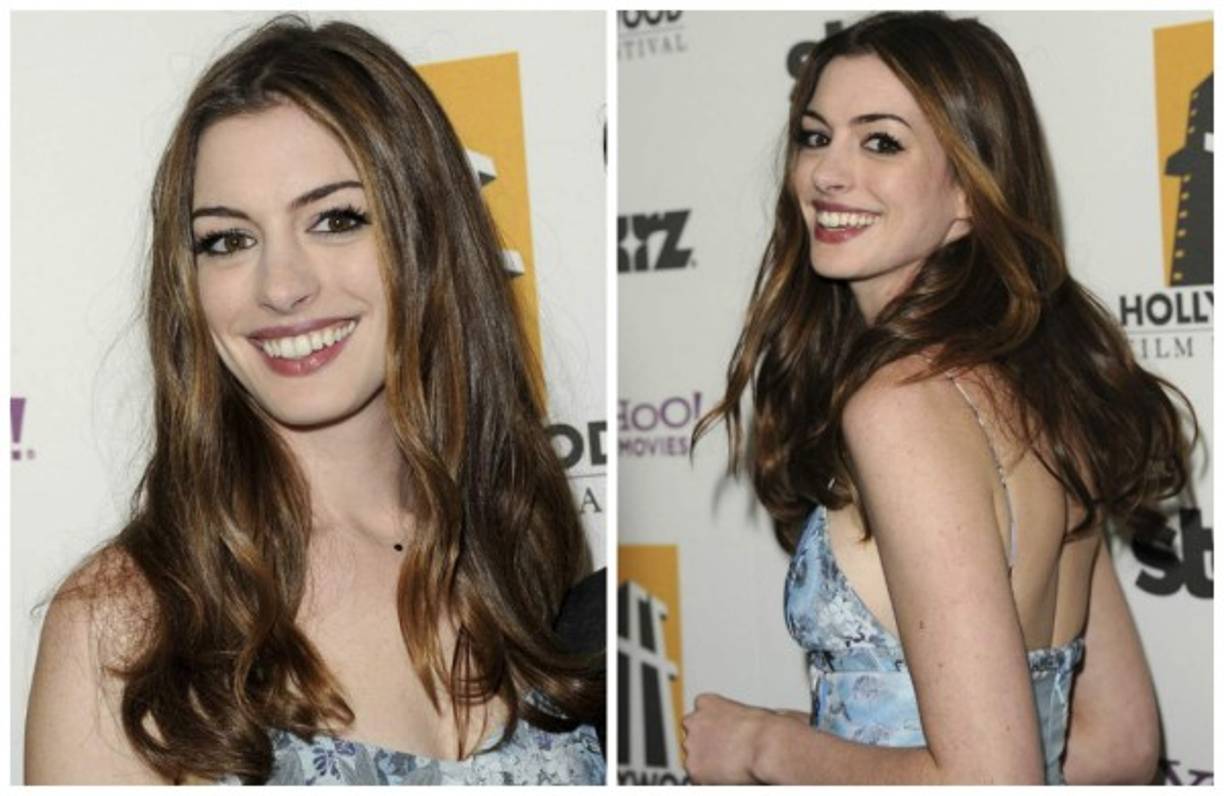Una foto para el recuerdo cuando Anne Hathaway le apostaba a la melena larga.