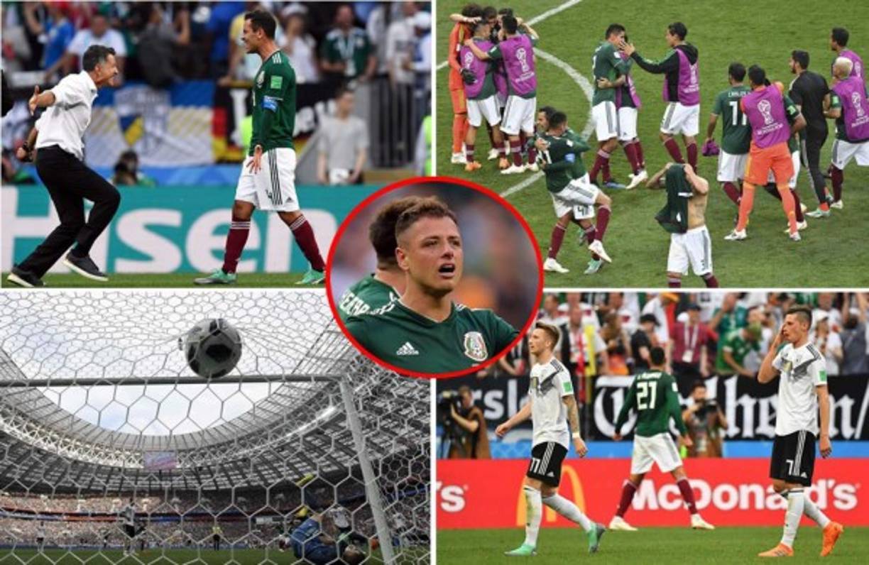 Las imágenes más llamativas de la histórica victoria de México sobre Alemania en el debut del Mundial de Rusia 2018.