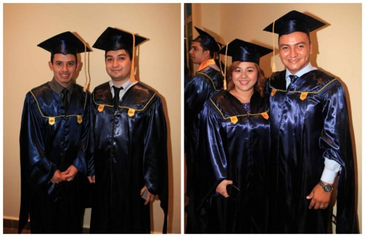 Óscar Videz y Ricardo Yong con Cindy Bonilla y Kevin Ponce.