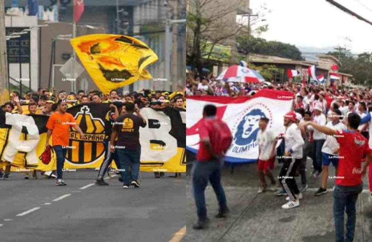 El estadio Morazán lució sus mejores galas para el clásico Real España vs Olimpia . Algunos aficionados se quedaron sin poder entrar al recinto deportivo; barras de ambos clubes pusieron el color en las afueras.