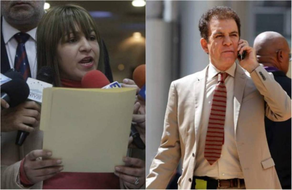 La diputada por el Partido Anticorrupción (PAC), Marlene Alvarenga, se presentó este miércoles ante el Ministerio Público para denunciar al aspirante presidencial y coordinador de ese instituto político, Salvador Nasralla.