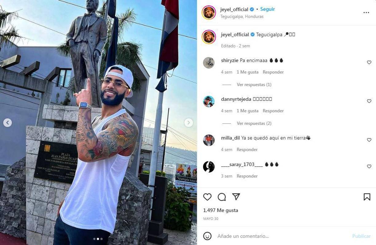 Y finalmente fue en este país donde una hondureña le robó el corazón. 