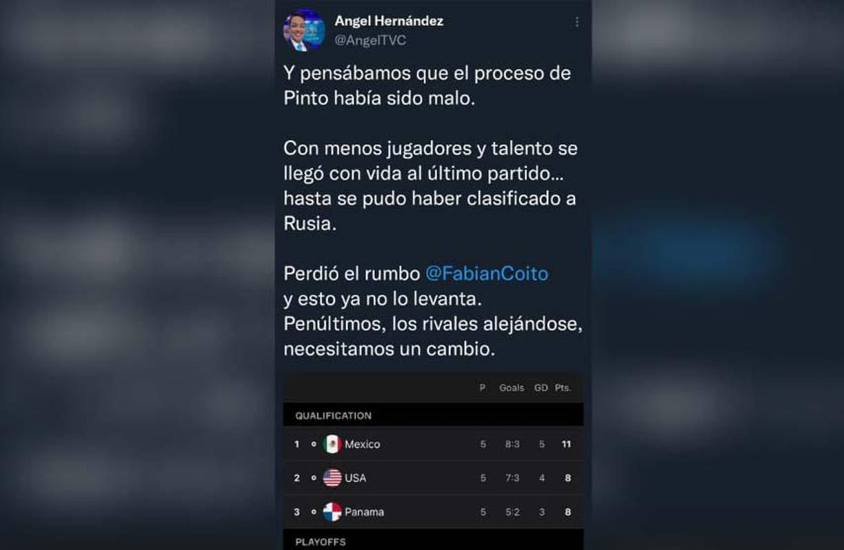 Ángel Hernández: “Perdió el rumbo Fabián Coito y esto ya no lo levanta. Penúltimos, los rivales alejándose, necesitamos un cambio”.