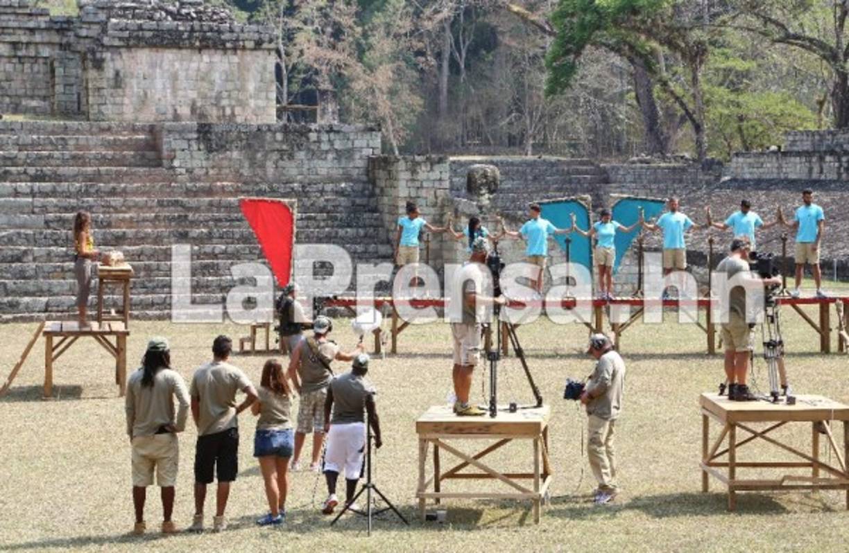 Los participantes disputaron un agotador reto en la plaza central del parque arqueológico de Copán.