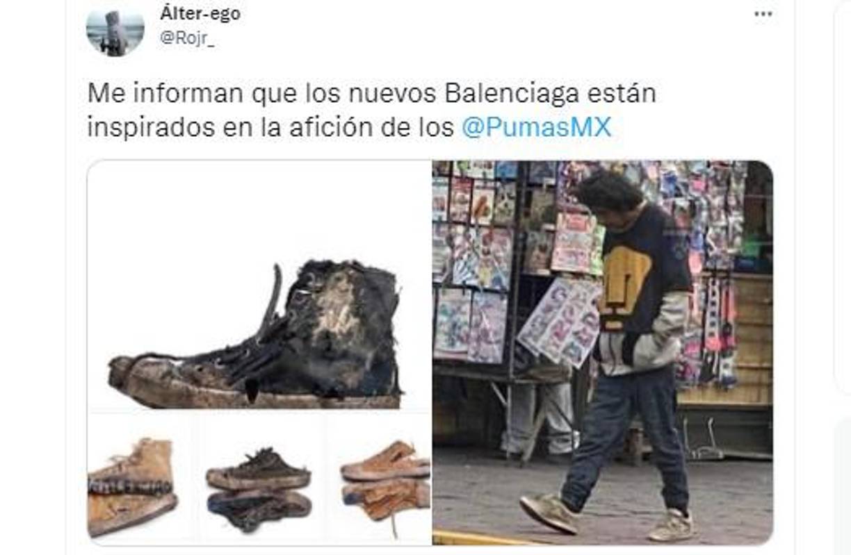 Los tenis con apariencia de haber sido usados durante años por un elevado precio de 1,850 dólares. 