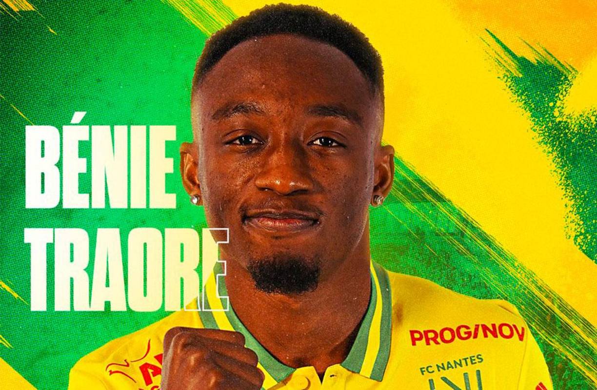 El delantero marfileño Bénie Traoré es nuevo jugador del Nantes de Francia, llega procedente del Sheffield United. 