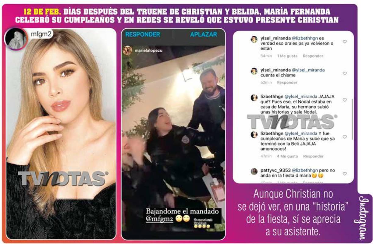 El amigo cercano de la expareja dijo que el romance de Nodal y María Fernanda surgió nuevamente a finales de 2021. “A finales del año pasado, cuando su relación con Belinda atravesó una crisis y rompieron brevemente, él volvió a intercambiar mensajes con María Fernanda”. 