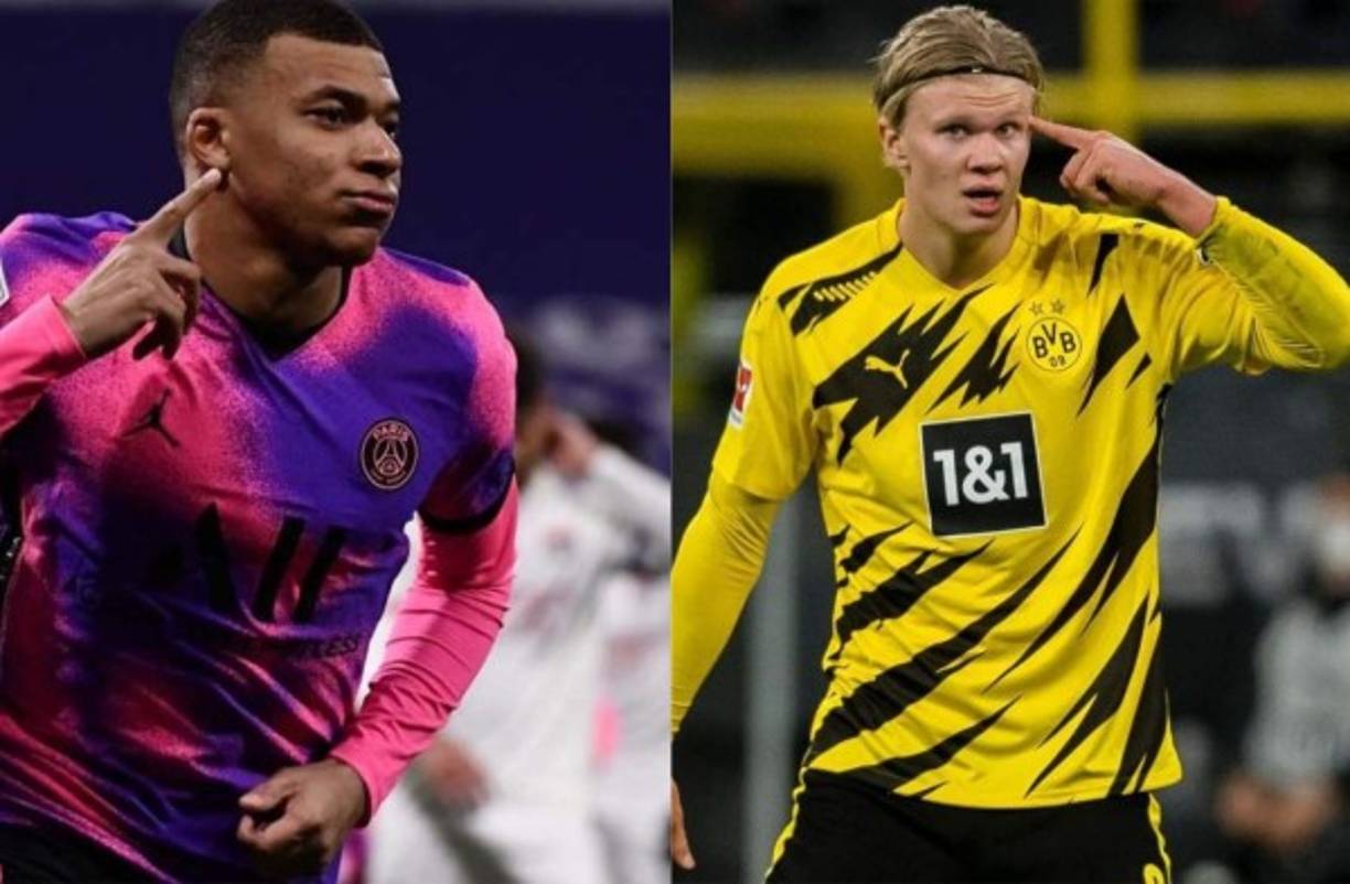 Bombazo.. Real Madrid prepara un ambicioso plan para poder fichar a nada más y nada menos que a Mbappé y Haaland, los cracks del PSG y Dortmund respectivamente. La prensa española revela la lista de los cracks que dejarán al cuadro blanco. Fotos AFP, Facebook Mbappé y Haaland.