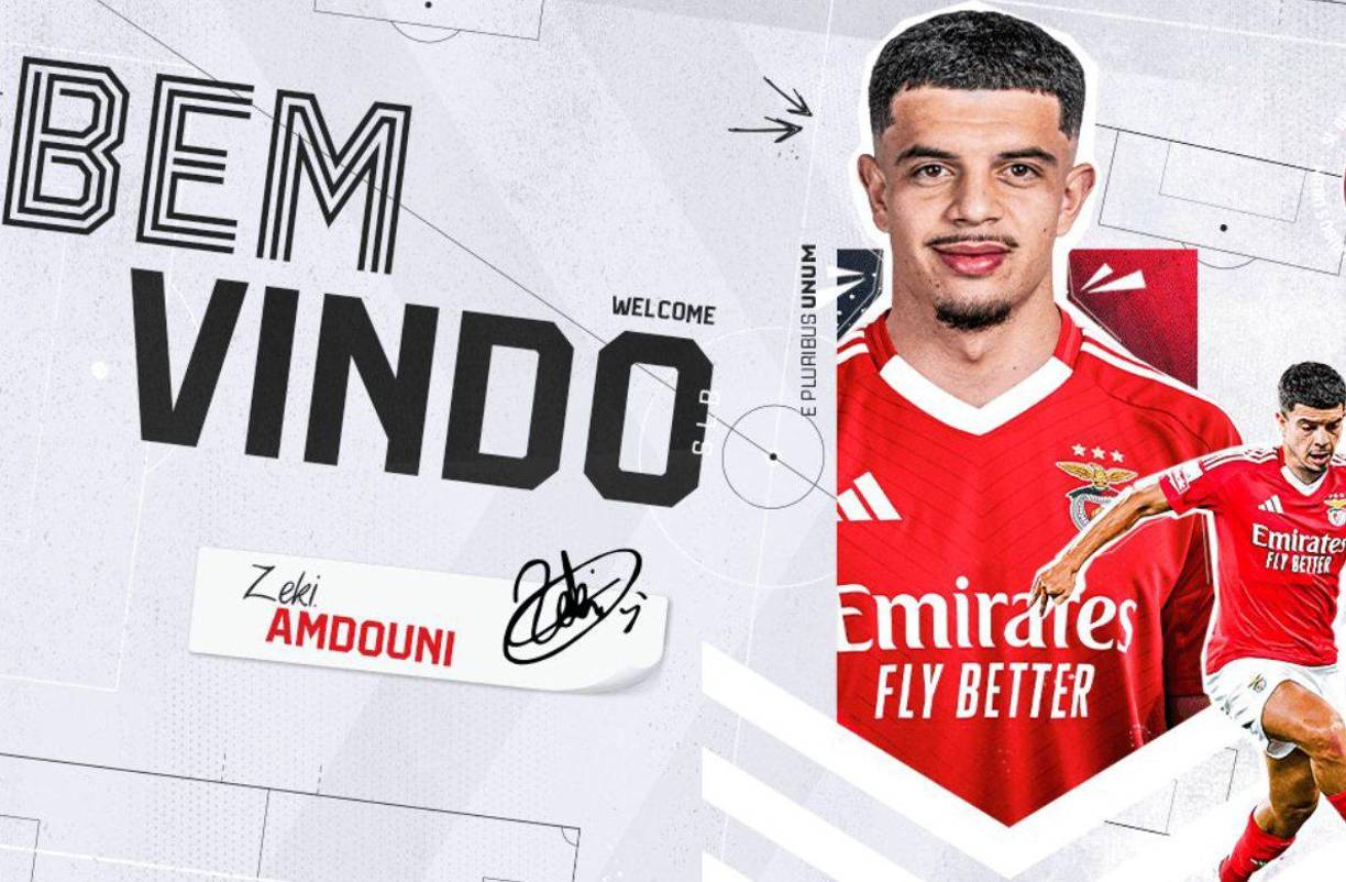El delantero suizo Zeki Amdouni es nuevo jugador del Benfica, llega procedente del Burnley de Inglaterra.