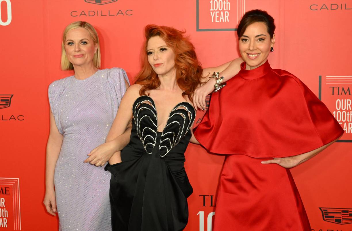 Las actrices Amy Poehler, Natasha Lyonne y Aubrey Plaza.