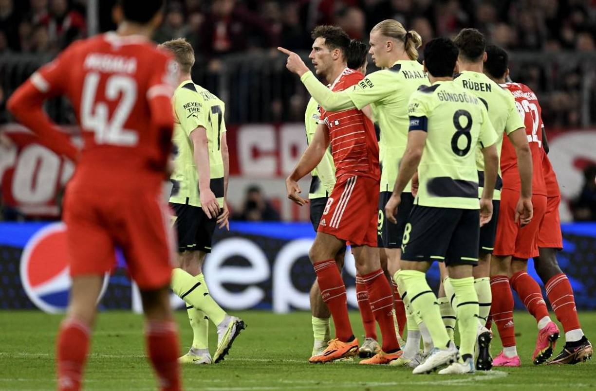 Tras fallar su penal, Haaland señaló a Leon Goretzka y se vino una brutal pelea por parte del noruego con el jugador del Bayern Múnich.