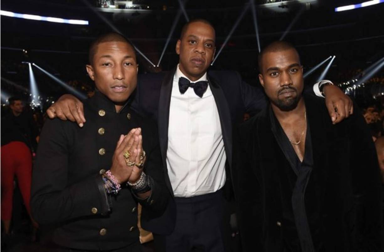 Pharrell Williams, Jay-Z y Kanye West.