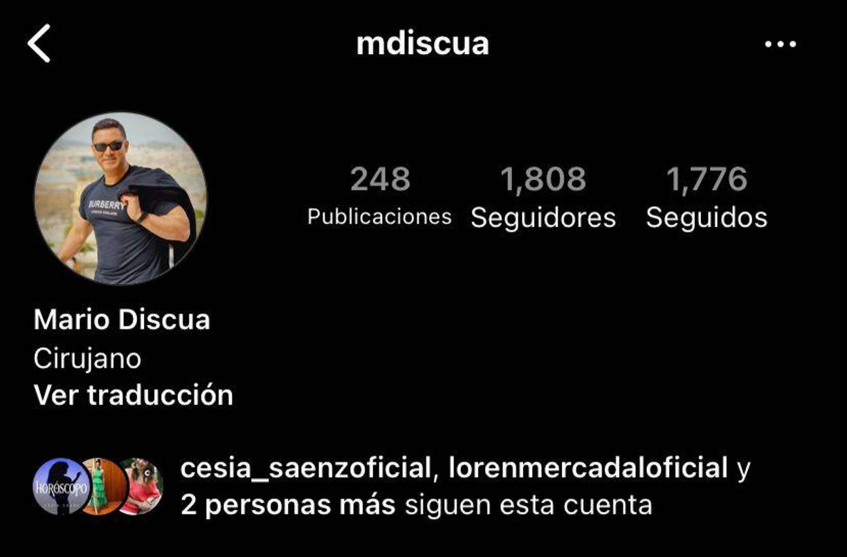 Al ingresar al perfil nos damos cuenta que se trata de un cirujano. 