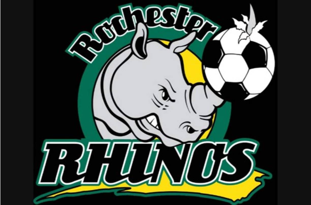 Rochester Rhinos - El mismo nombre del equipo marca la tendencia en su escudo. Participa en la USL PRO, tercera división en importancia del fútbol estadounidense.