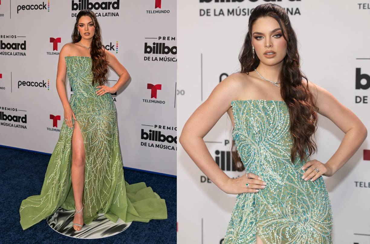 Nadia Ferreira, la esposa de Marc Anthony escogió el verde.
