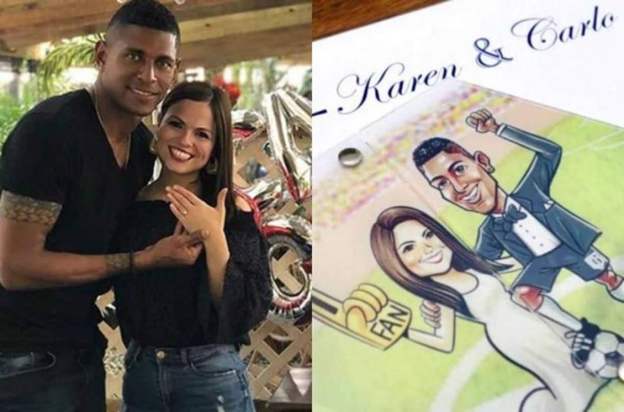 Carlo Costly, delantero hondureño que juega en el Marathón y ex mundialista, contrae nupcias este sábado con su amada Karen Torres. Te contamos los detalles de lo que será la espectacular boda, desde los invitados de lujo, el postre, la música, las invitaciones etc.